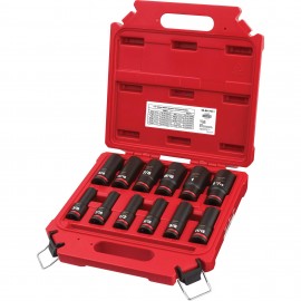 Milwaukee 49-66-7011 Impact Duty™ Socket Set, 1/2" drive, SAE, 12-piece-