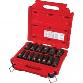 Milwaukee 49-66-7014 Impact Duty™ Socket Set, 1/2" drive, metric, 14-piece-