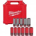 Milwaukee 49-66-7833 Lug Nut Wheel Socket Set, 1/2" drive, 11-Piece-