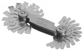 Mitutoyo 188-101 Pitch Gage, Whitworth Screw 55&amp;deg;, 4-42 TPI, 30 Leaves-