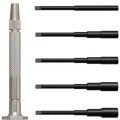 Moody Tools 55-0142 Nut Driver Set, 6-Piece, 5/64" to 5/32", interchangeable-