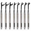Moody Tools 58-0151 Open End Wrench Set, 8-piece, 5/64" to 5/16", mini-