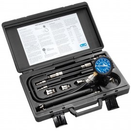 OTC 5605 Compression Tester Kit, 0 to 300 psi, 8" deep well-