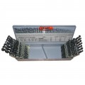 Qualtech DWD115J-SET Drill Bit Set, high speed steel, 115-piece-