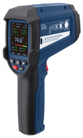 REED R2340 Professional Infrared Thermometer, 55:1, 3362&amp;deg;F (1850&amp;deg;C), Integrated Type K Thermocouple-
