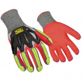 Ringer R-Flex 065-10 Impact Nitrile Half-Dip Gloves, Large-