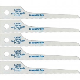 S &amp; G Tool Aid 90030 Reciprocating Air Saw Blades, 3", 32 TPI-