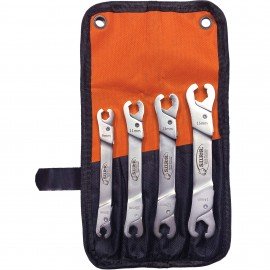 S.U.R. and R. RLW400 Ratcheting Line Wrench Set, 4-piece, low-profile-