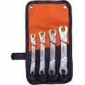 S.U.R. and R. RLW400 Ratcheting Line Wrench Set, 4-piece, low-profile-