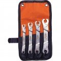 S.U.R. and R. RLW400 Ratcheting Line Wrench Set, 4-piece, low-profile-