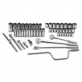 SK Tools 1942 Socket Set, 54-pack, 1/2" drive, metric-