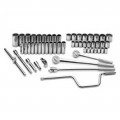 SK Tools 1942 Socket Set, 54-pack, 1/2" drive, metric-
