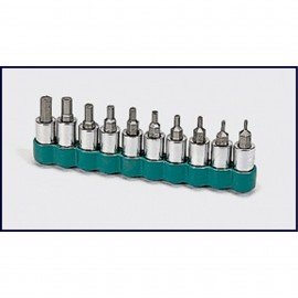 SK Tools 19731 Hex Bit Socket Set, 1/4" Drive, 1/16" to 1/4"-