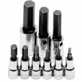 SK Tools 19734 Metric Hex Bit Socket Set, 4 to 17 mm, 9-pack-