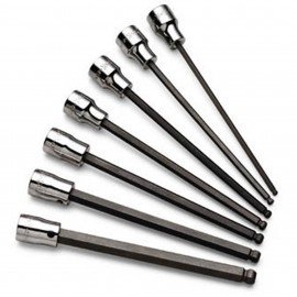 SK Tools 19751 Long Ball Hex Bit Socket Set, 3/8" Drive, 7-pack-