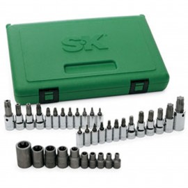 SK Tools 19763 Torx and Tamper-Resistant Set, 1/4", 3/8" and 1/2" drive, 35-pack-