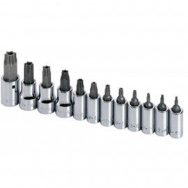 SK Tools 19768 Tamper-Proof Torx Set, 12-pack, 1/4" and 3/8" drive-