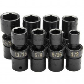 SK Tools 34301 Universal Socket Set, 1/2" drive, 8-pack-