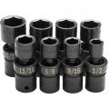 SK Tools 34301 Universal Socket Set, 1/2" drive, 8-pack-