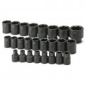 SK Tools 4037 Impact Socket Set, 1/2" drive, 25-pack-