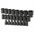 SK Tools 4037 Impact Socket Set, 1/2" drive, 25-pack-