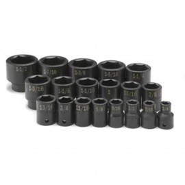 SK Tools 4039 Standard Impact Socket Set, 1/2" Drive, 19-pack-