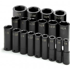 SK Tools 4049 Socket Set, 1/2" drive, 19-pack-