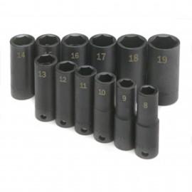 SK Tools 4082 Metric Socket Set, 3/8" drive, impact-