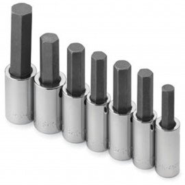 SK Tools 41227 Hex Bit Socket Set, 1/2" drive, 7-pack fractional-