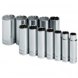 SK Tools 4812 Socket Set, 1/2" drive, 12-pack-