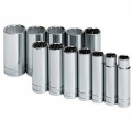 SK Tools 4812 Socket Set, 1/2" drive, 12-pack-