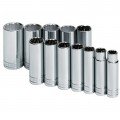 SK Tools 4812 Socket Set, 1/2" drive, 12-pack-