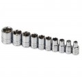 SK Tools 4910 Socket Set, 1/4" drive, 6-point-