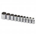 SK Tools 4946 Socket Set, 1/4" drive, 10-pack-