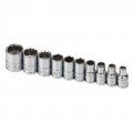SK Tools 4946 Socket Set, 1/4" drive, 10-pack-