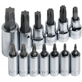 SK Tools 84213 Torx Bit Socket Set, 13-pack, 1/4", 3/8", and 1/2" drive-