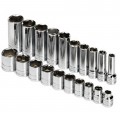 SK Tools 89040 6-Point Fractional Socket Set, 20-pack, 3/8" drive-