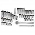 SK Tools 94547-12 Socket Set, 3/8" drive, 47-pack-