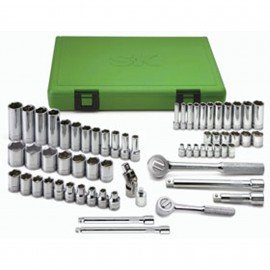 SK Tools 94562 Socket Set, 62-pack, 1/4" and 3/8" drive, metric-