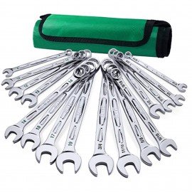 SK Tools SK01368 12-Point Wrench Set, 16-pack, Imperial and Metric-