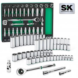 SK Tools SK01456-216P Socket Set, 1/2" drive, 56-pack-