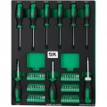 SK Tools SK01461 Screwdriver Set with magnetic bit holder, 69-pack-