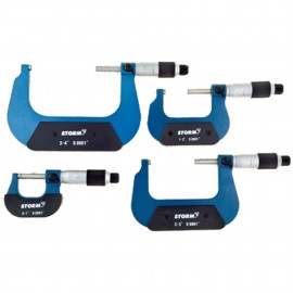 Storm 3M114 Micrometer Set, 0 to 4&amp;quot;, 0.0001&amp;quot; graduations-