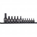 Sunex 1820SA Internal Star Sockets on Rail, 12-pack, 1/4", 3/8", and 1/2" drive-