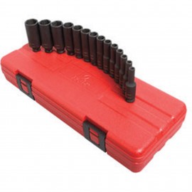 Sunex 1831 6-Point Magnetic Metric Socket Set, 1/4" Drive, 14-pack-