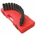 Sunex 2662 Deep Universal Metric Set, 1/2" drive, 12-point, 15-pack-