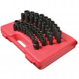 Sunex 2668 Standard/Deep Fractional Set, 1/2" drive, 39-pack-