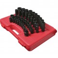 Sunex 2669 Standard/Deep Metric Set, 1/2" Drive, 39-pack-