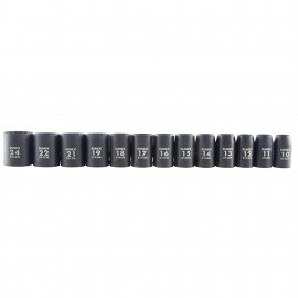 Sunex 2679A Metric 12-Point Socket Set, 1/2" Drive, 13-pack-