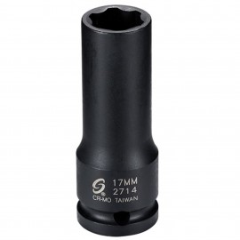 Sunex 2714 Wheel Lug Impact Socket, 1/2" drive, 17 mm, for Mercedes Benz-